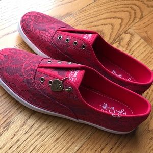 Taylor Swift Red Laceless Keds
